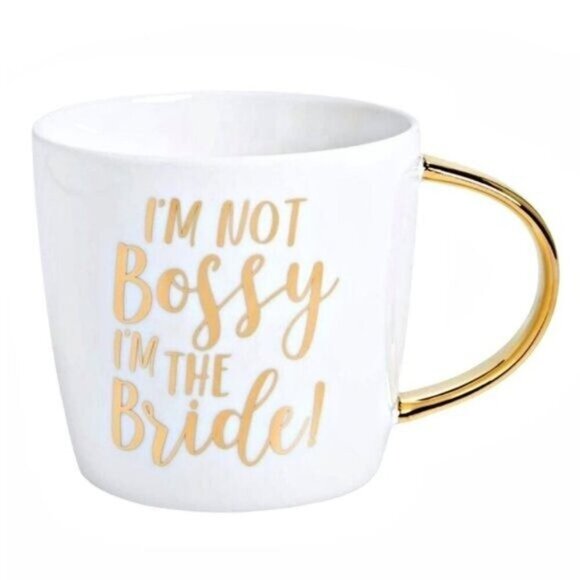 Slant Collections ✦ Bridal Mug ✦ I'm Not Bossy I'm The Bride 14oz NWT - Picture 3 of 5